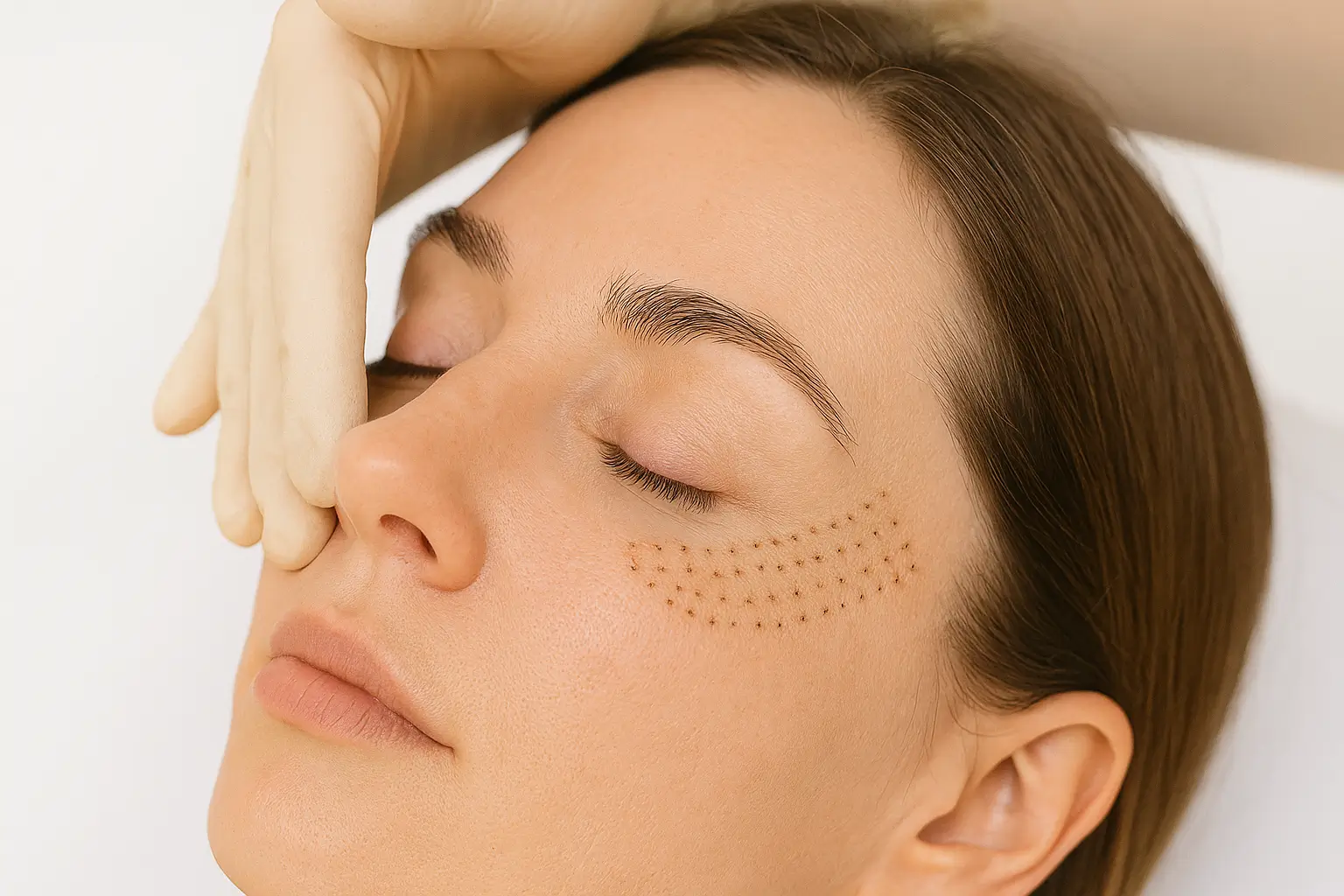 Non-invasive facial treatment improving skin tone and texture