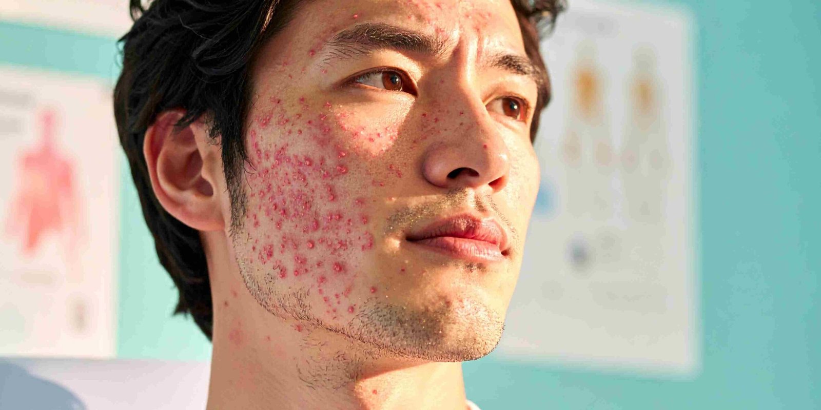 Acne-prone skin consultation before HIFU facial treatment