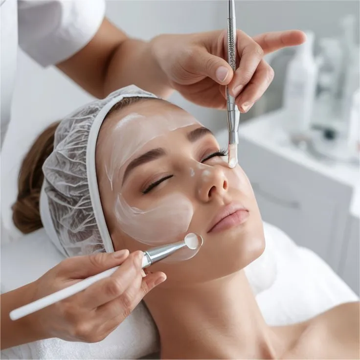 Skin preparation before starting HIFU facelift treatment