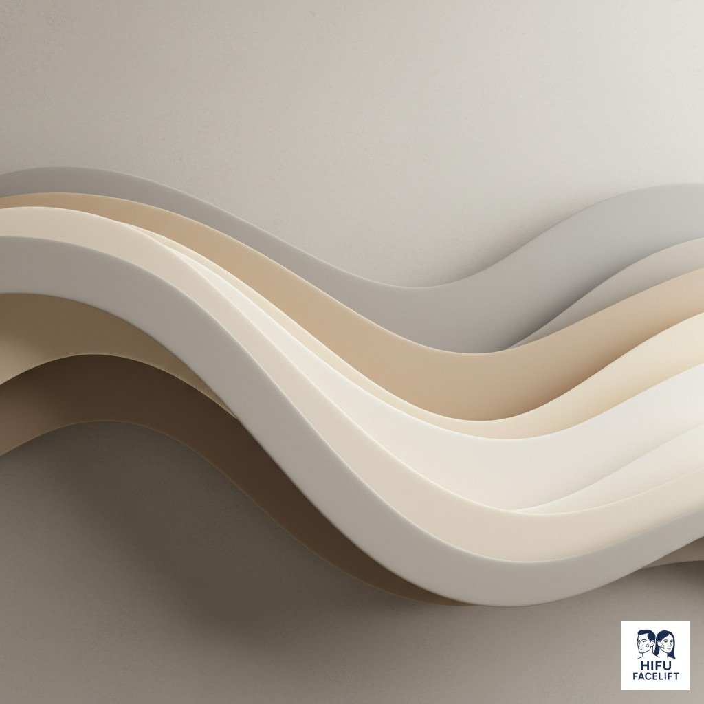 Abstract image symbolising gradual skin tightening results over time